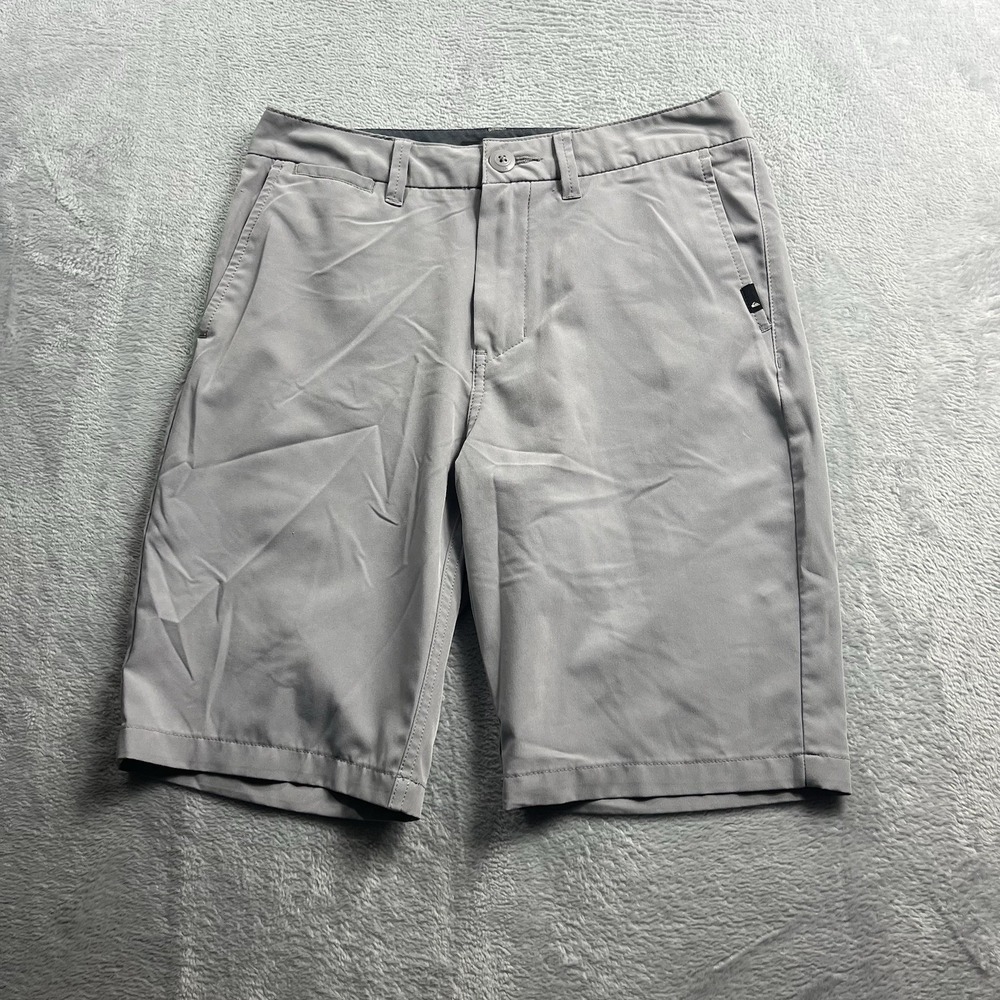 Quiksilver Shorts Mens 28‎ Gray Flat Front Amphibian Short Chino